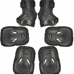 6Pcs Elbow Wrist Knee Pads Guards For Kids Skate Cycling Bike Safety Gear Set / Color black