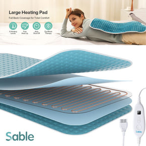 Sable Electric Heating Pad Shoulder Neck Back Spine Legs Feet Pain Moist Thermal