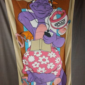 Vintage Disney 1982 World Epcot Center Figment Beach Towel