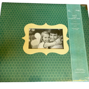 3-RING Scrapbook Album Turquoise Honeycomb The Paper Studio 12 X 12, 10 Protecto