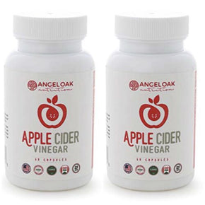 Apple Cider Vinegar Capsules Pills 600 mg (2 Pack) All Natural Non GMO Detox