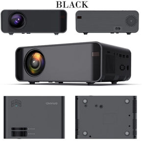 Projector 23000 Lumens 1080P 3D LED 4K Mini WiFi Video Home Theater Cinema HDMI / Color & Type Black (No WiFi)