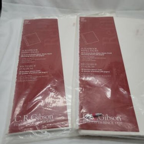 2 Packs C.R.Gibson Scrapbook Refill Pages K053 30 White Matte  Sheets S53 Series