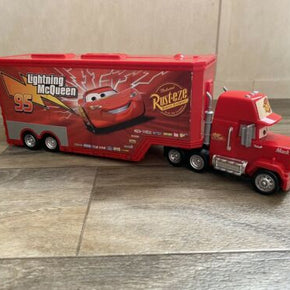 Disney Pixar Cars Mack Hauler Lightning McQueen Truck with Car, Launcher (2016)