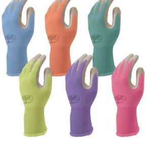 6 Pack Atlas Glove NT 370 Atlas Nitrile Garden Gloves Medium Assorted Color New