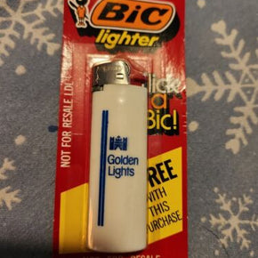 Vtg Bic Lighter Advertising Adjustable Flame Golden Lights Kent Cigarettes NIP