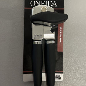 Oneida Can Opener w/ Bottle Opener Black Soft Grip Handles #7520