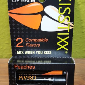 Kisstixx Strawberry Peaches Cream SPF 15 Lip Balm 2ct DISCONTINUED Shark Tank