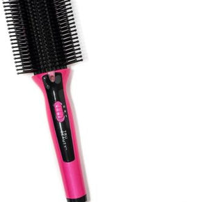 Tru Beauty 2-in-1 Hot Styling Hair Brush, Ionic Tourmaline Barrel Black/Pink