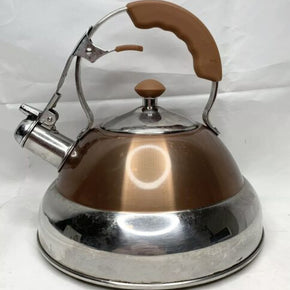 Member's Mark 2.7 Quart Tea Kettle. Full Size, 304 Stainless Steel, Whistling.