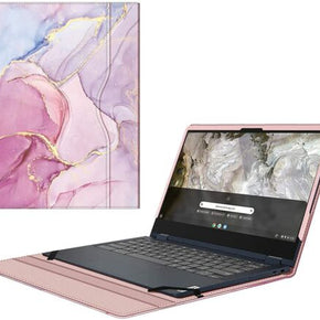 Sleeve Case Cover for 13.3" Lenovo Chromebook Flex 5 Laptop Portfolio Book Cover / Color Glittering Marble