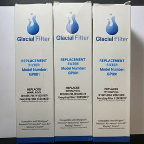 New 3 Packs Glacial Pure GP001 Water Replacement Everydrop Filter 1 EDR1RXD1