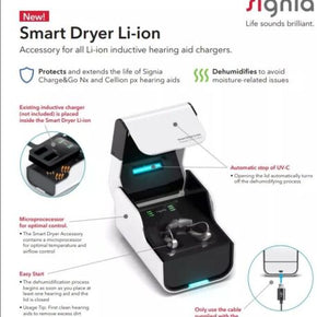 Smart Dryer Li-Ion Signia Pure Charge-N-Go electronic dryer UV-C case US seller