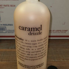 New & Sealed! Philosophy CARAMEL DRIZZLE Shampoo, Shower Gel, Bubble Bath 32oz.