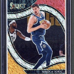 NIKOLA JOKIC 2020-21 Panini Select SP COURTSIDE RED/WHITE/ORANGE SHIMMER PRIZM