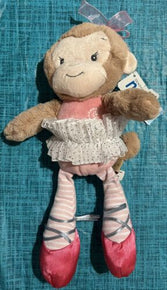 Preowned W/tags Nat & Jules Brown Tan MARJORIE Monkey Plush Tutu Ballerina 2012