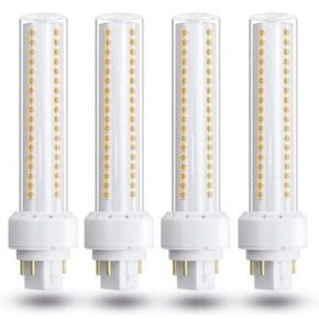 Gx24 4-Pin Base LED Bulb Lustaled 12W G24Q PL-C Horizontal Recessed Light 4 pack