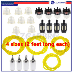 Fuel Filter Line Hose Primer Bulb Kit For Poulan Weed Eater Gas Trimmer 4 Sizes