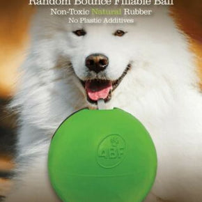 4BF Dog Toy Crazy Bounce Ball XLRandom Bounce Fillable Non-Toxic Natural Rubber
