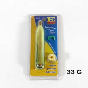 C02 Rearming Kit for Auto Inflatable Life Jacket PFD Cartridge Tank Replacement / Size 33G (for adult lifejacket)
