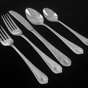 FARBERWARE Stainless JUBILEE Shell 5 Piece PLACE SETTING Forks Spoons FREE SHIP