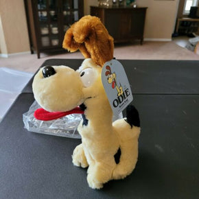 Vintage 1983 Dakin Garfield's ODIE 10" Stuffed Animal Plush Dog, New with Tag