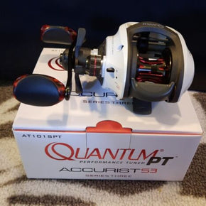 QUANTUM PT ACCURIST S3 AT101SPT 6.3:1 LEFT HAND BAITCAST FISHING REEL