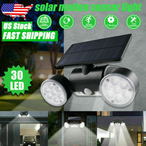 1-4x LED Solar Lights Rotatable Spotlights Motion Sensor Outdoor Security Lamp / QTY 1 Piece