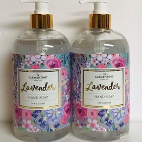 2 Bottles Clementine~ Lavender Moisturizing Hand Soap 24 fl oz Each