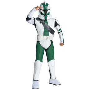 Commander Gree Clone Trooper Costume Kids Star Wars Halloween Fancy Dress / Size L (Large)