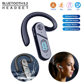 Bone Conduction Headphones Bluetooth 5.2 Wireless Earbuds Sport Headset Ear Hook / Compatible Model for Other Bluetooth Devices / Design Type Single Ear Headset