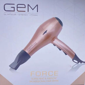 Sealed GEM Force Hair Dryer Intense Ionic Ceramic Science Rose Gold  #GEM1108