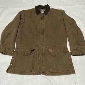 VTG Mens M Carhartt C52 CHT Chestnut Brown Blanket Lined Chore Barn Ranch Coat