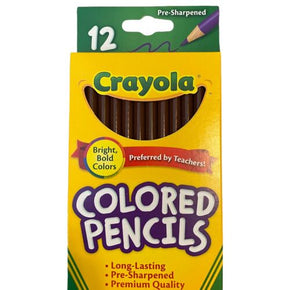 New Crayola Colored Pencils 12 Count Brown