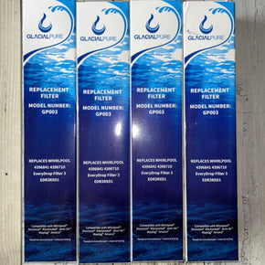 Glacial Pure Replacement Refrigerator Water Filters GP003 Lot Of 4