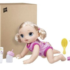Baby Alive Baby Go Bye Bye: Blonde Doll Over 25 Phrases And Sounds Brown Box