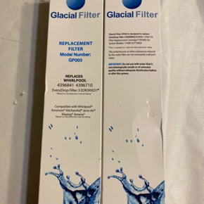 Glacial Pure GP003 Replacement Filters-Whirlpool Maytag Kenmore Amana-2 Pack-NEW