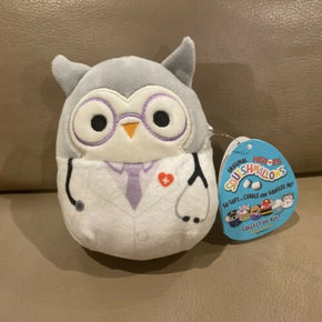 NWT Kellytoy Squishmallow Heroes Hoot Owl Doctor 5" Mini Stuffed Plush