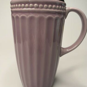 Lenox French Perle Groove 14 oz Travel Mug WITH LID - Purple