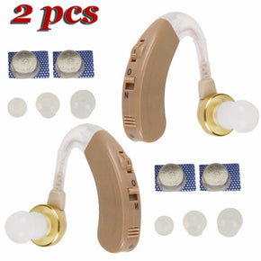2PCS of Digital Hearing Aid Aids Kit Behind the Ear BTE Sound Voice Amplifier