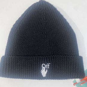 Authentic OFF!-WHITE Hand Off Logo Black Beanie NWT. One Size.  Virgil!