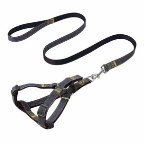 Dog Pet Vest Harness Leash Collar Set No Pull Adjustable for Small/Medium/L/XL / Color Black / Dog Size S