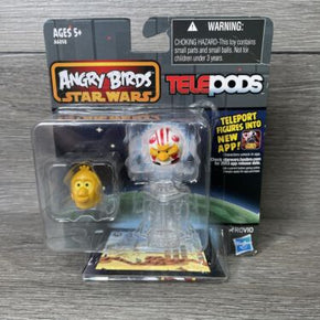 ANGRY BIRDS TELEPODS 2013 STAR WARS C-3PO & LUKE SKYWALKER HASBRO ROVIO New