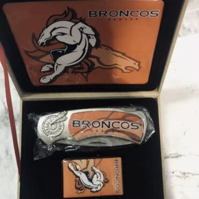 Denver Broncos Logo Knife and Lighter Set NFL Football Team Gift US STOCK No Gas