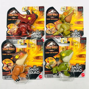 New 2021 Jurassic World Camp Cretaceous Snap Squad Wave 9 Triceratops Full Set 4