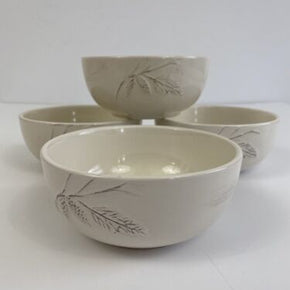 Target Holiday 2010 BIRCHWOOD CHALET Soup/Cereal Bowls 6" Set of 4 XLNT COND /ro