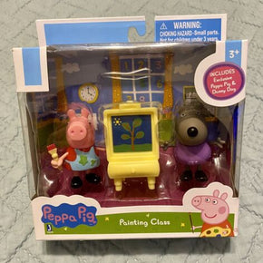 Peppa Pig and friend Danny Dog PAINTING CLASS toy set with easel by Jazwares