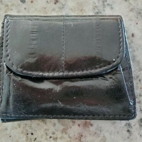 Mundi Small Trifold Mini Wallet; Eel Skin Black  NWOT