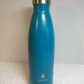Blue Stainless Steel Insulated Water Bottle 16oz Manna