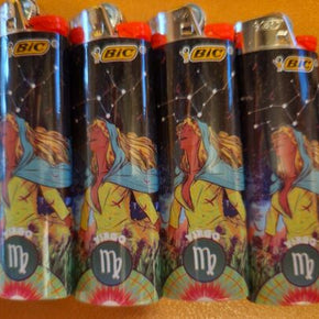 Lot Of 4 BIC Lighters Astrology Horoscope Zodiac Sign VIRGO  Brand New!